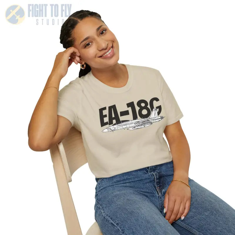 EA-18G Side Profile T-Shirt – Electronic Attack Navy Jet Tee - Pilot gifts - WWII warbird t-shirt