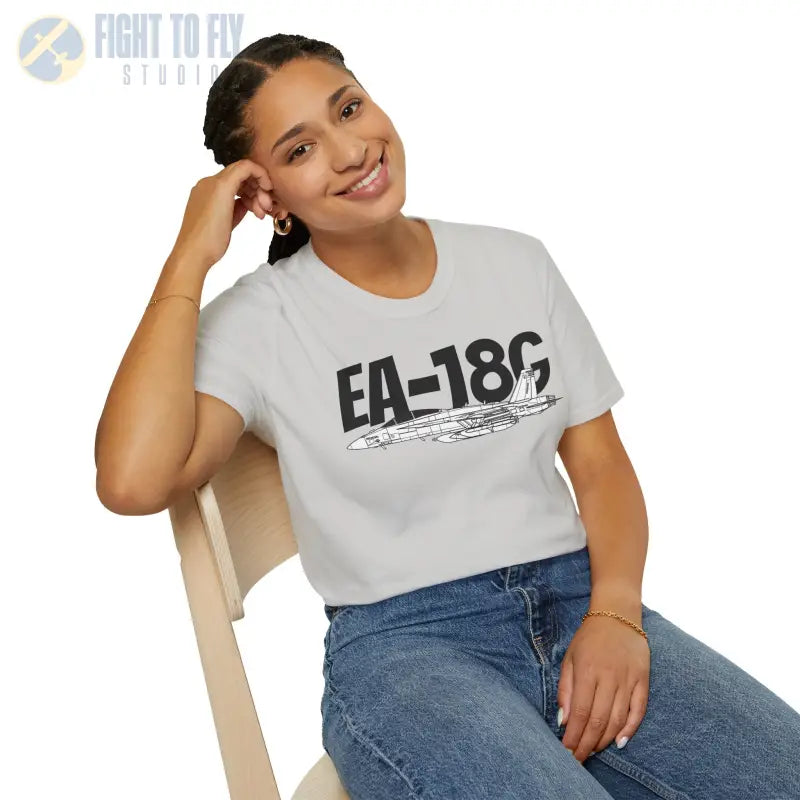 EA-18G Side Profile T-Shirt – Electronic Attack Navy Jet Tee - Pilot gifts - WWII warbird t-shirt