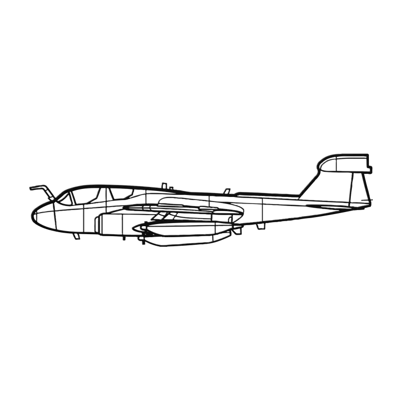 EA-6B Die Cut Metal Wall Art - Sign - Pilot gifts - WWII warbird t-shirt