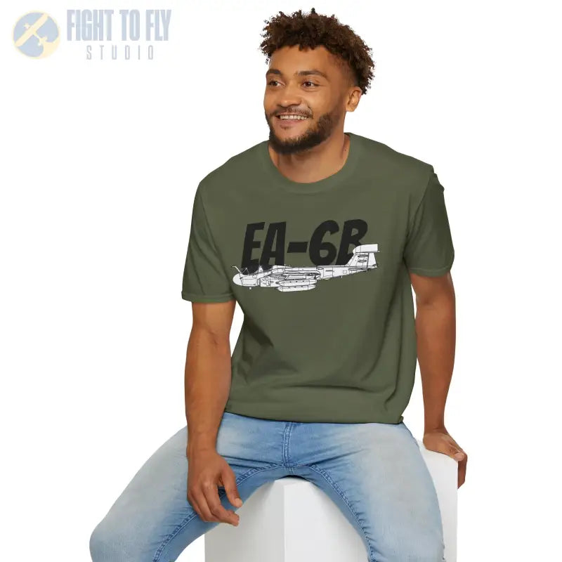 EA-6B Side Profile T-Shirt – Electronic Warfare Jet Tee - Pilot gifts - WWII warbird t-shirt