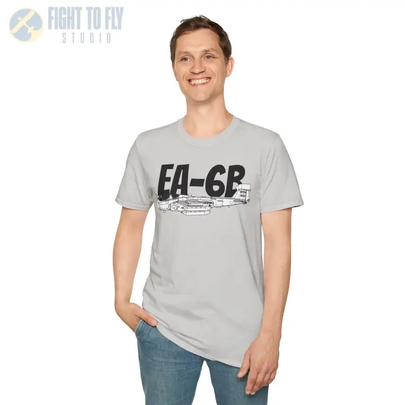 EA-6B Prowler Side Profile T-Shirt - Pilot gifts - WWII warbird t-shirt