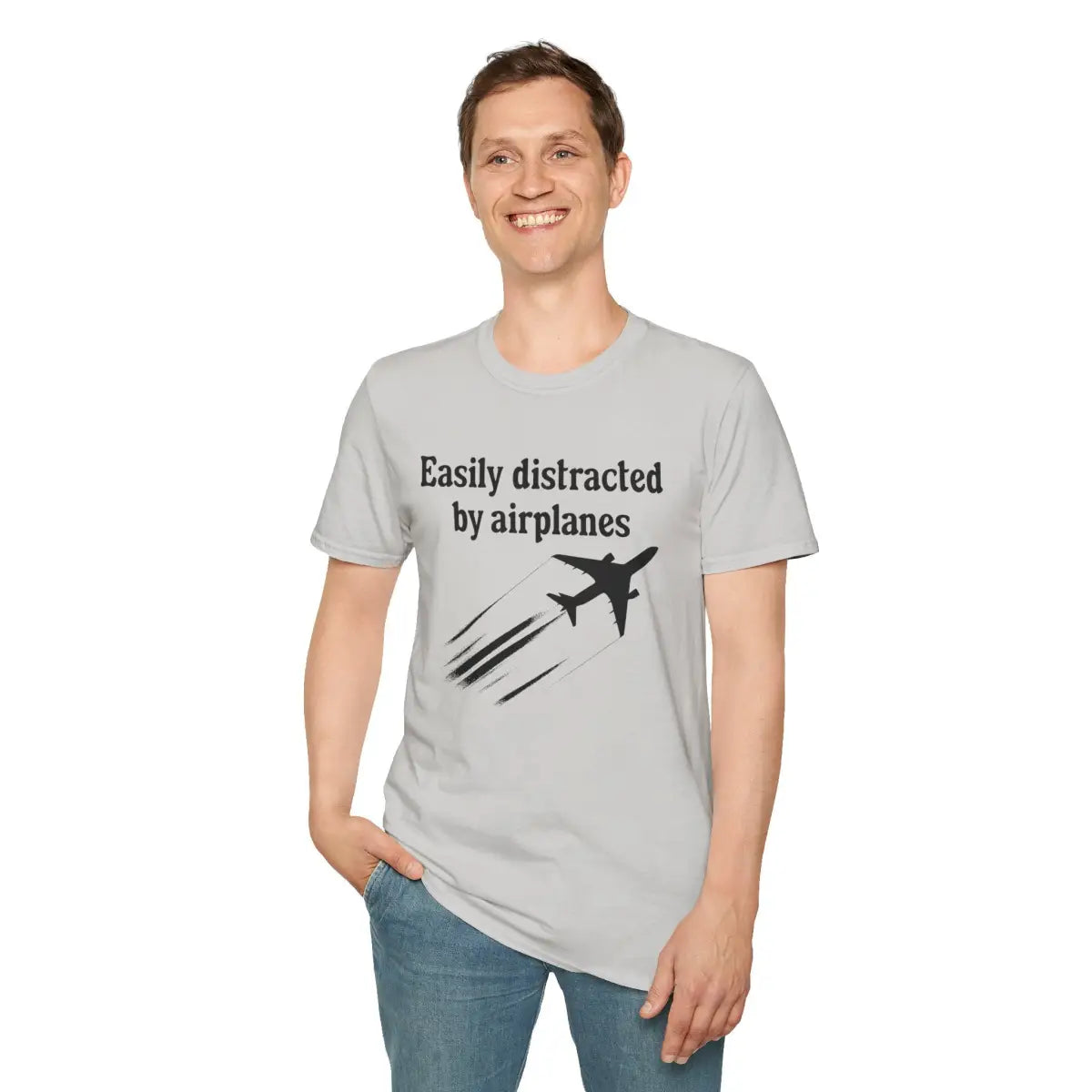 Easily Distracted by Airplanes - T-Shirt - Gifts for pilots - Aviation apparel