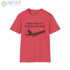 Easily Distracted by Things with Wings Tee - T-Shirt - Pilot gifts - WWII warbird t-shirt