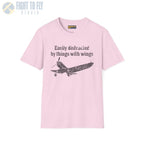 Easily Distracted by Things with Wings Tee - T-Shirt - Pilot gifts - WWII warbird t-shirt