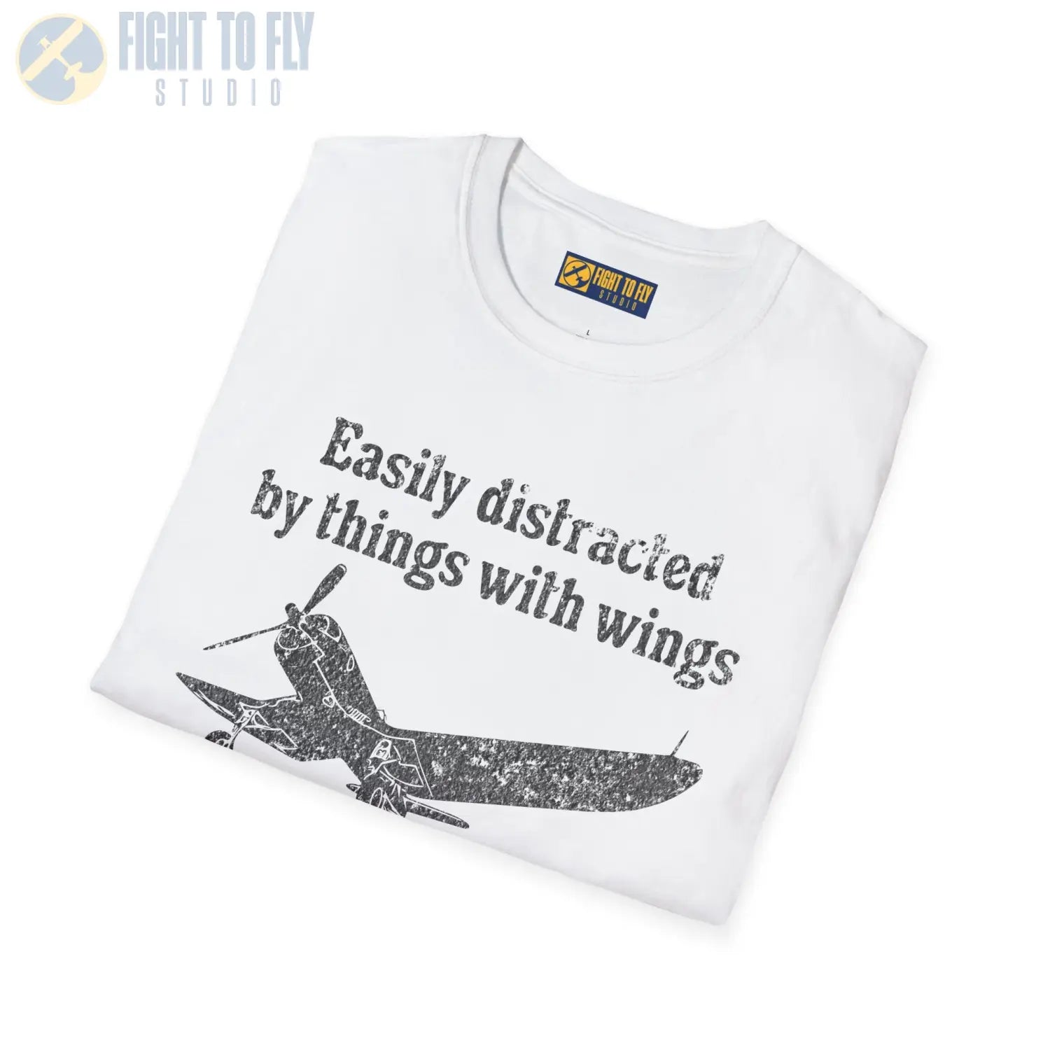 Easily Distracted by Things with Wings Tee - T-Shirt - Pilot gifts - WWII warbird t-shirt
