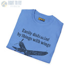 Easily Distracted by Things with Wings Tee - T-Shirt - Pilot gifts - WWII warbird t-shirt