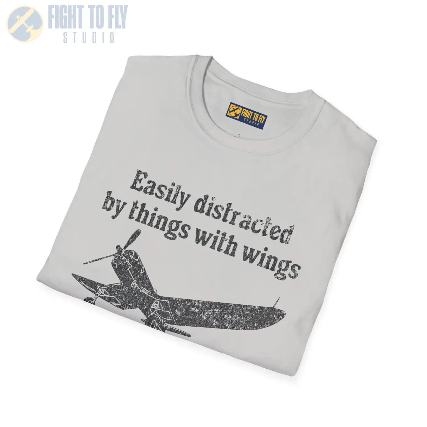 Easily Distracted by Things with Wings Tee - T-Shirt - Pilot gifts - WWII warbird t-shirt