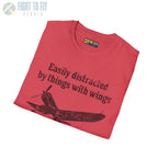 Easily Distracted by Things with Wings Tee - T-Shirt - Pilot gifts - WWII warbird t-shirt