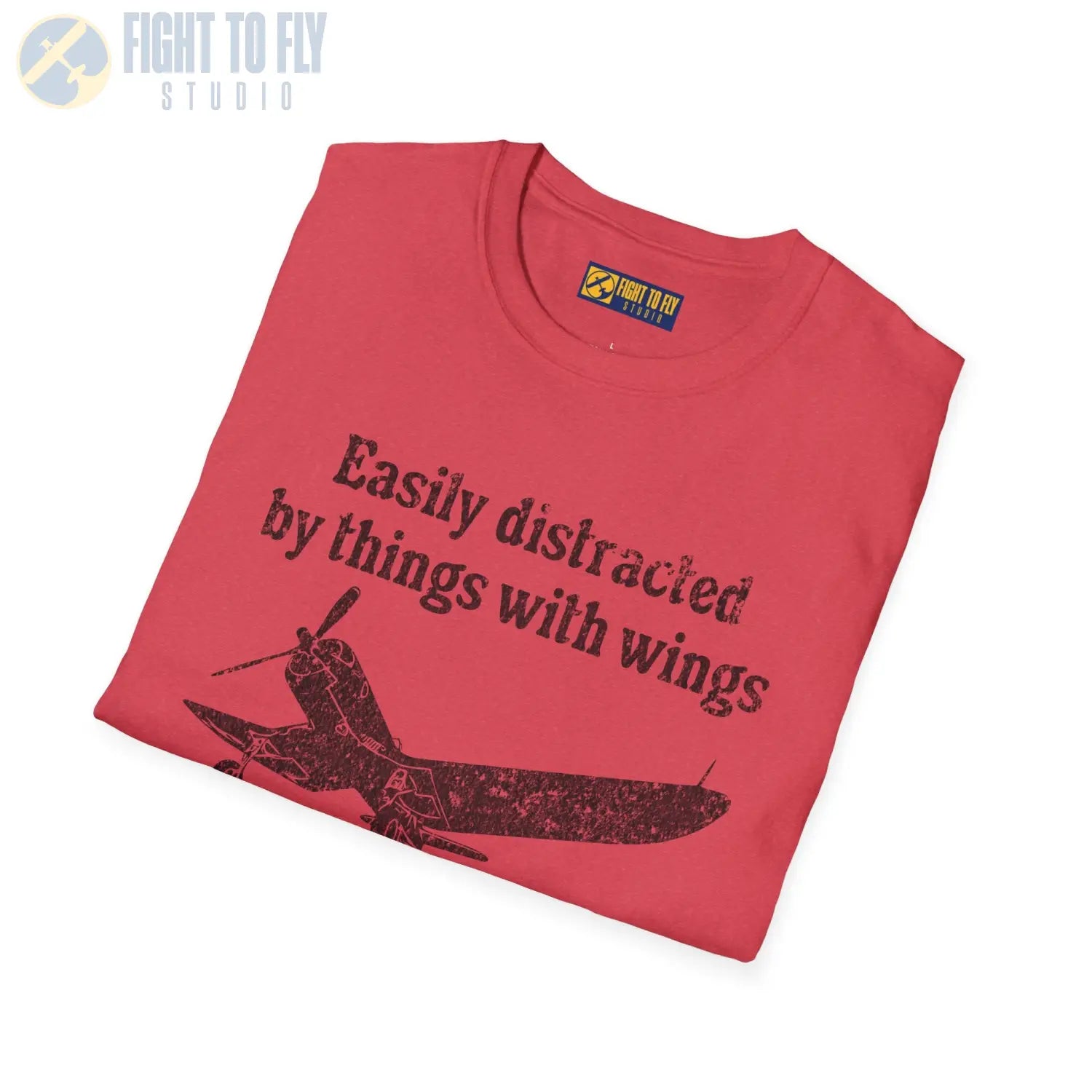 Easily Distracted by Things with Wings Tee - T-Shirt - Pilot gifts - WWII warbird t-shirt
