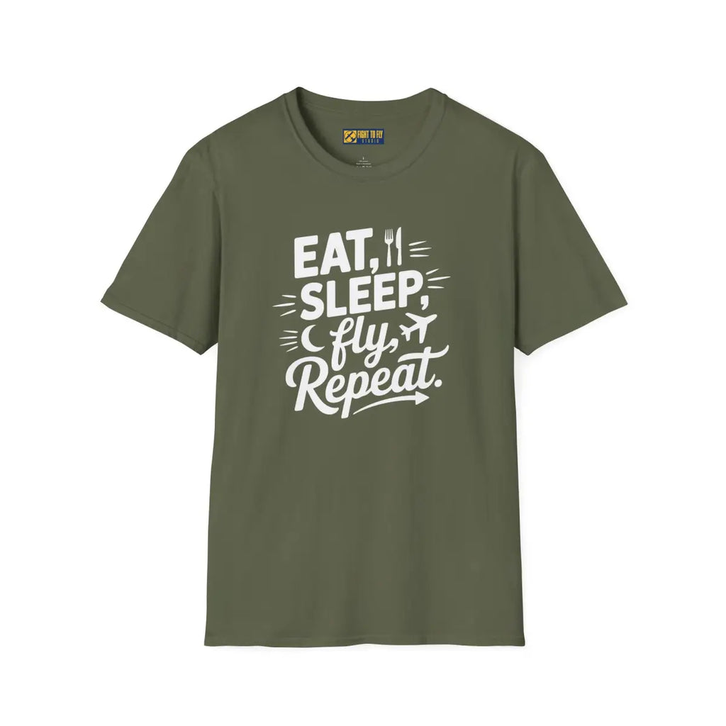 Eat Sleep Fly Repeat – Pilot Routine Aviation Shirt - T-Shirt - gifts - WWII warbird t-shirt