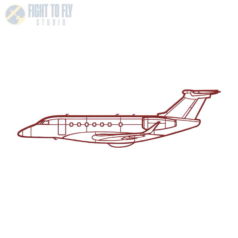 EMB-550 Die Cut Metal Wall Art - Sign - Pilot gifts - WWII warbird t-shirt