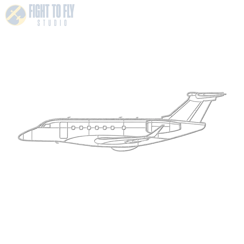 EMB-550 Die Cut Metal Wall Art - Sign - Pilot gifts - WWII warbird t-shirt