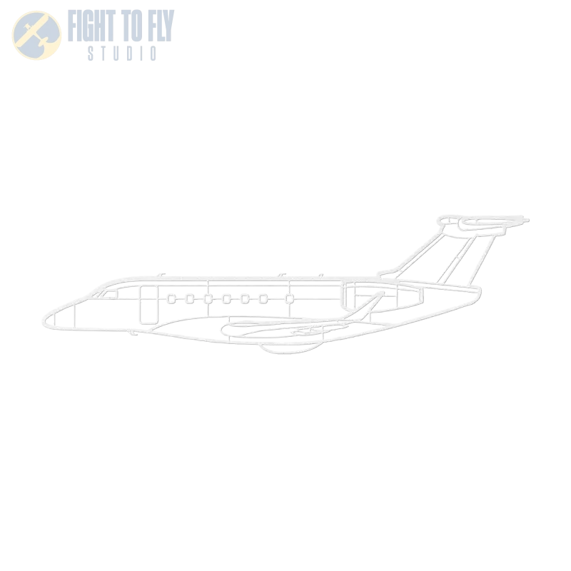 EMB-550 Die Cut Metal Wall Art - Sign - Pilot gifts - WWII warbird t-shirt