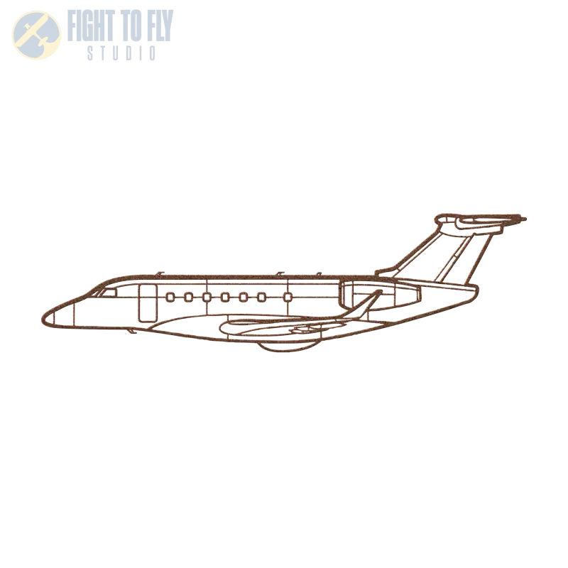 EMB-550 Die Cut Metal Wall Art - Sign - Pilot gifts - WWII warbird t-shirt
