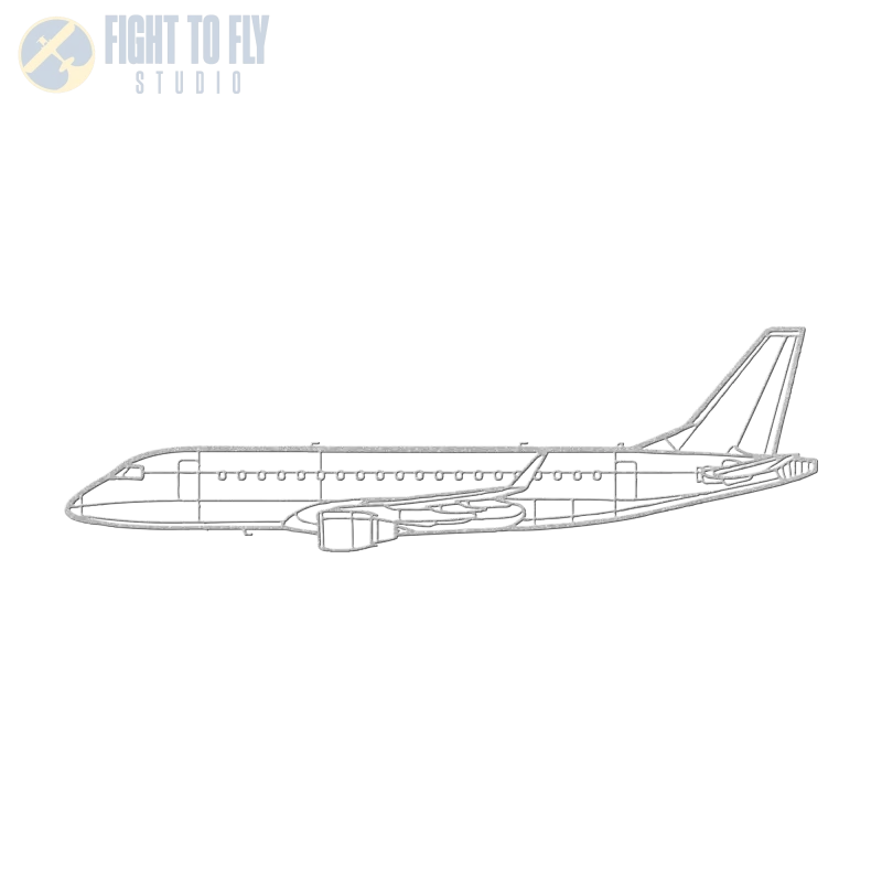 EMJ-175 Die Cut Metal Wall Art - Sign - Pilot gifts - WWII warbird t-shirt
