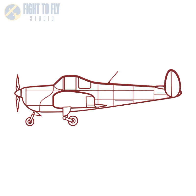 Ercoupe 415 Die Cut Metal Wall Art - Sign - Pilot gifts - WWII warbird t-shirt