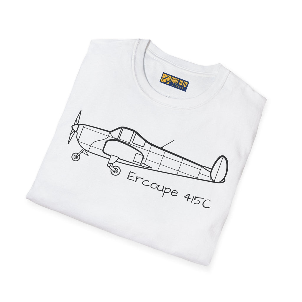 Ercoupe 415 Side Profile T-Shirt – Classic Aircraft Tee - Gifts for pilots - Aviation apparel