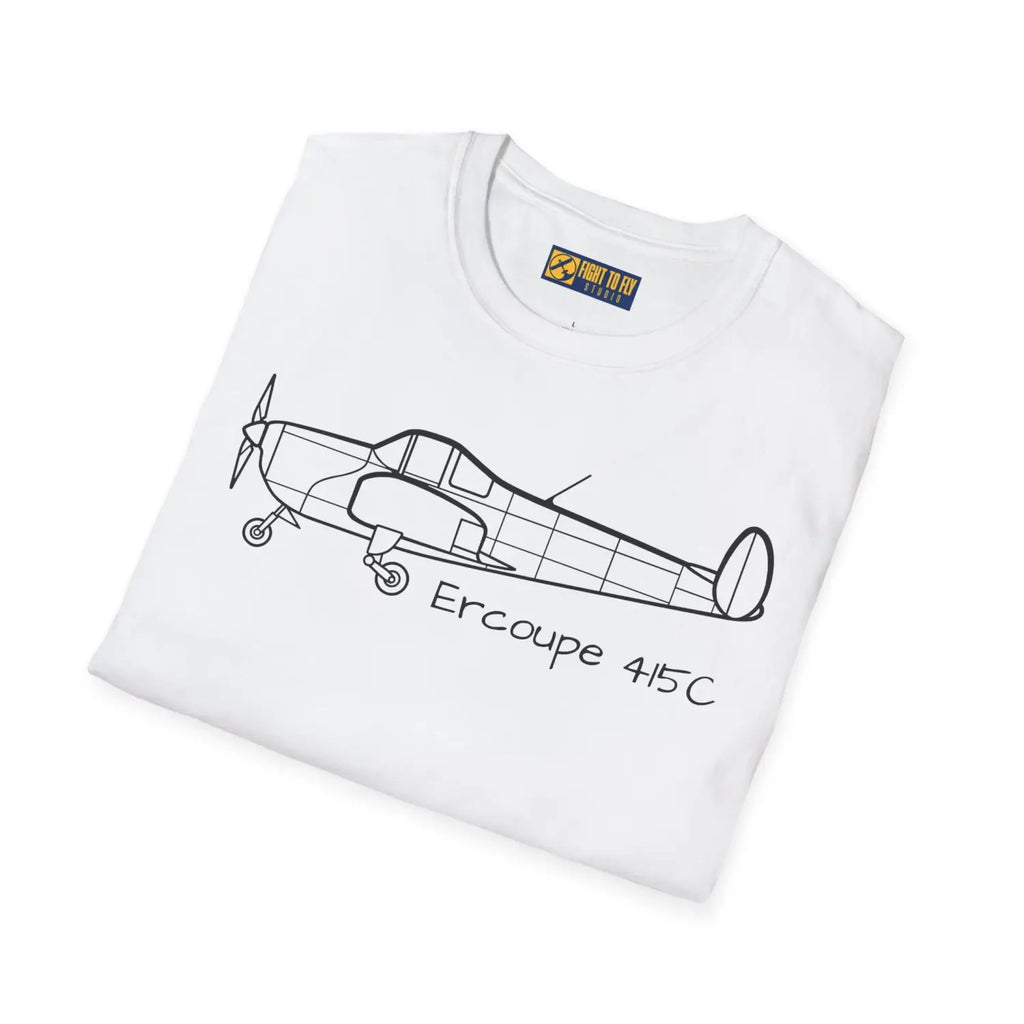 Ercoupe 415 Side Profile T-Shirt - Pilot gifts - WWII warbird t-shirt