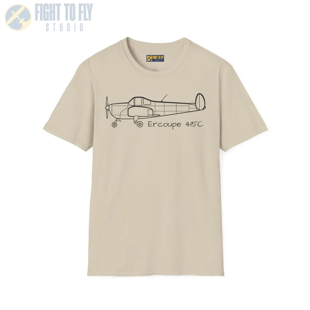 Ercoupe 415 Side Profile T-Shirt - Pilot gifts - WWII warbird t-shirt