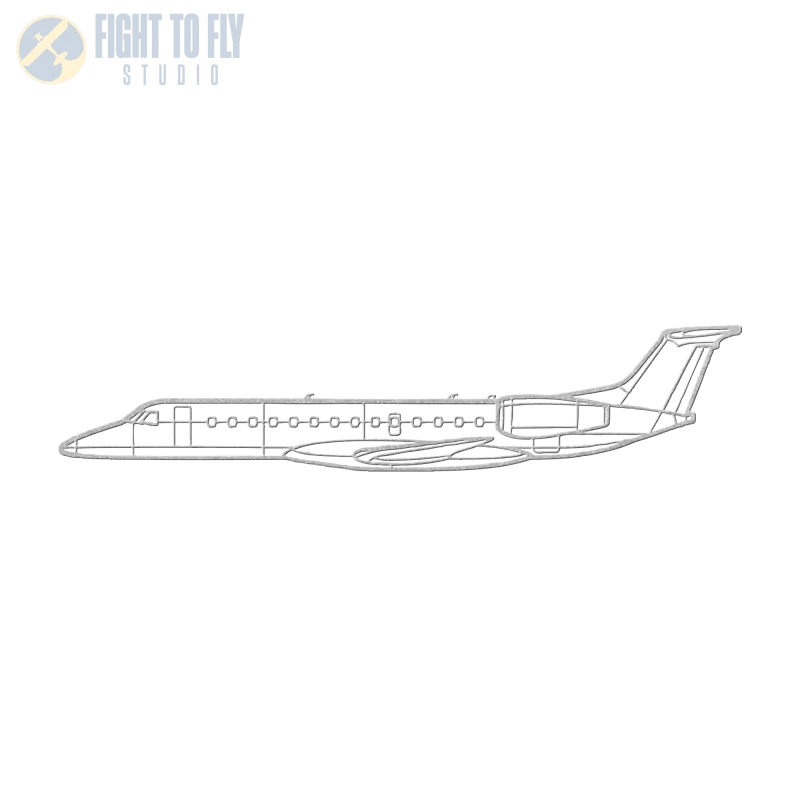 ERJ135 Die Cut Metal Wall Art - Sign - Pilot gifts - WWII warbird t-shirt