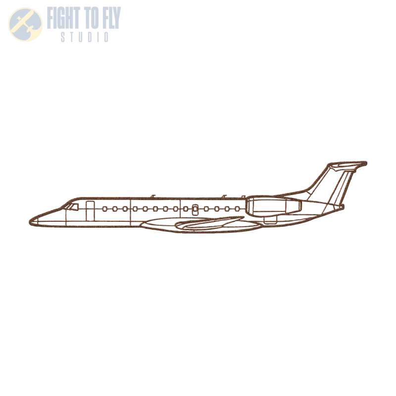 ERJ135 Die Cut Metal Wall Art - Sign - Pilot gifts - WWII warbird t-shirt