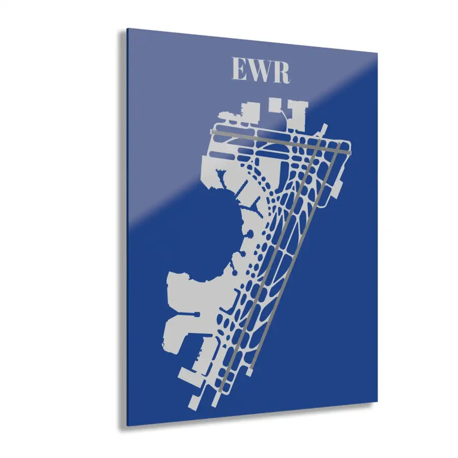 EWR - Newark Liberty International Acrylic Print - Home Decor - Pilot gifts - WWII warbird t-shirt