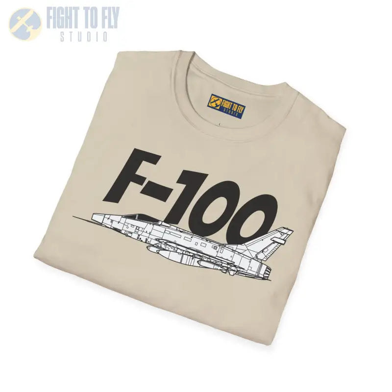 F-100 Side Profile T-Shirt – First Supersonic Fighter Tee - Pilot gifts - WWII warbird t-shirt