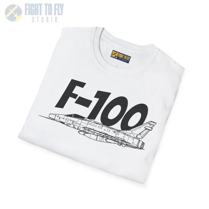 F-100 Super Sabre Side Profile T-Shirt - Pilot gifts - WWII warbird t-shirt
