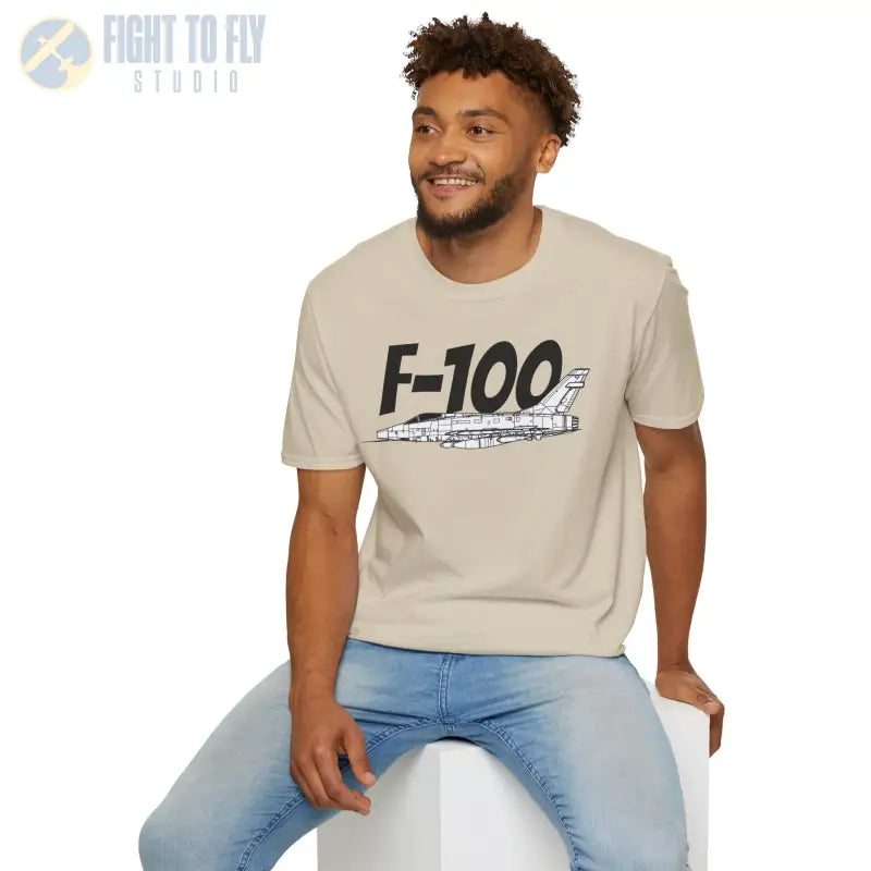 F-100 Side Profile T-Shirt – First Supersonic Fighter Tee - Pilot gifts - WWII warbird t-shirt