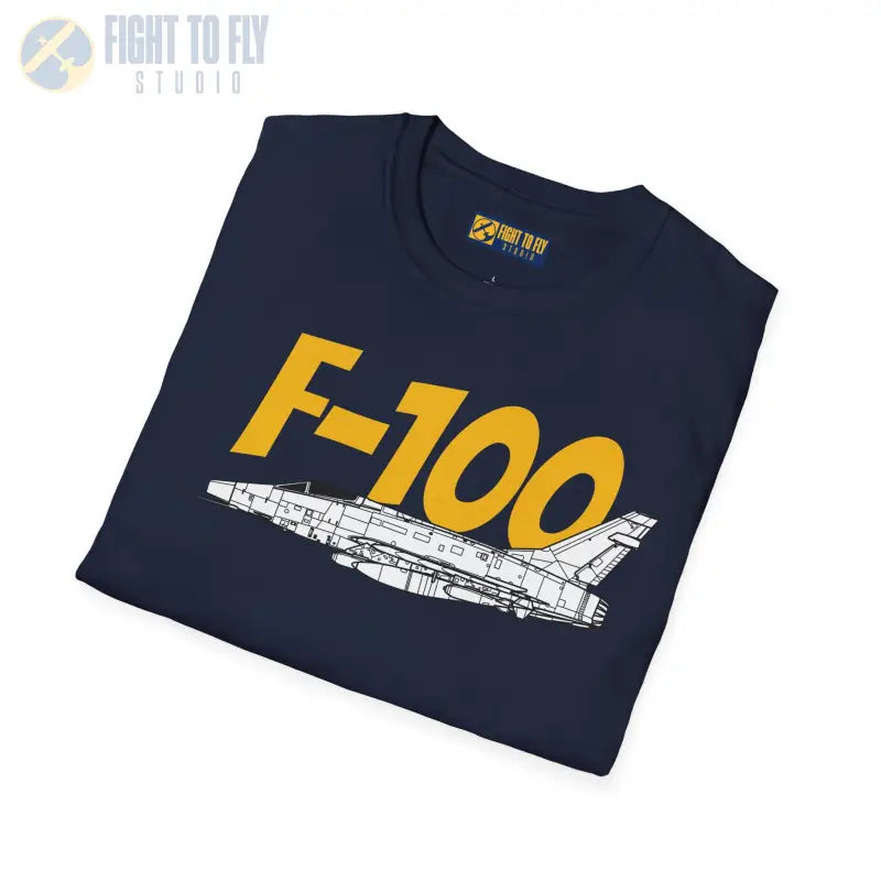 F-100 Side Profile T-Shirt – First Supersonic Fighter Tee - Pilot gifts - WWII warbird t-shirt