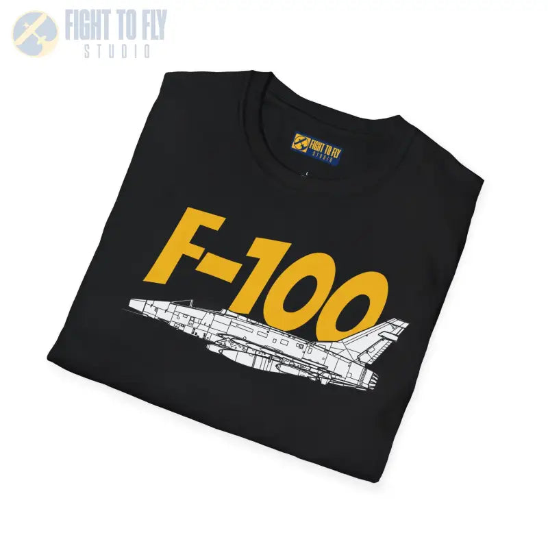 F-100 Side Profile T-Shirt – First Supersonic Fighter Tee - Pilot gifts - WWII warbird t-shirt