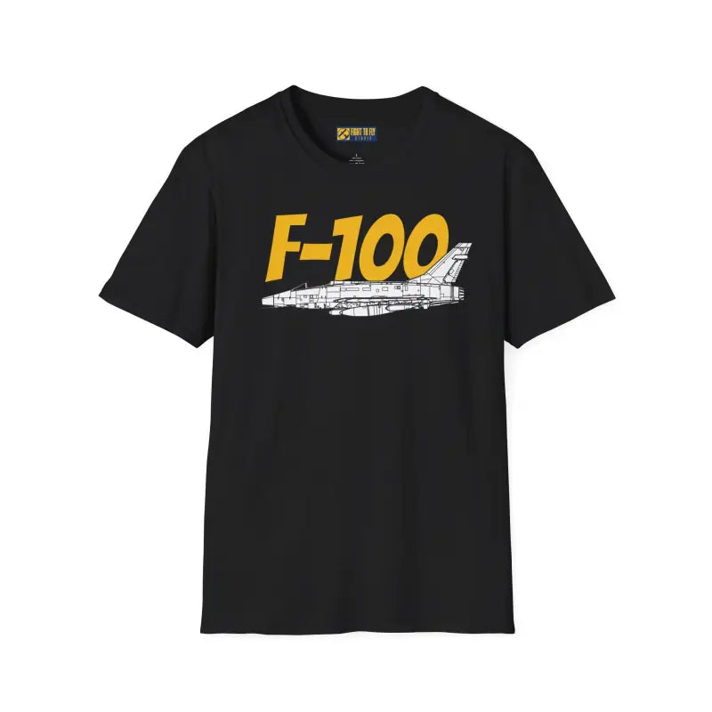 F-100 Super Sabre Side Profile T-Shirt - Pilot gifts - WWII warbird t-shirt