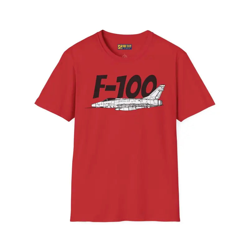 F-100 Super Sabre Side Profile T-Shirt - Pilot gifts - WWII warbird t-shirt
