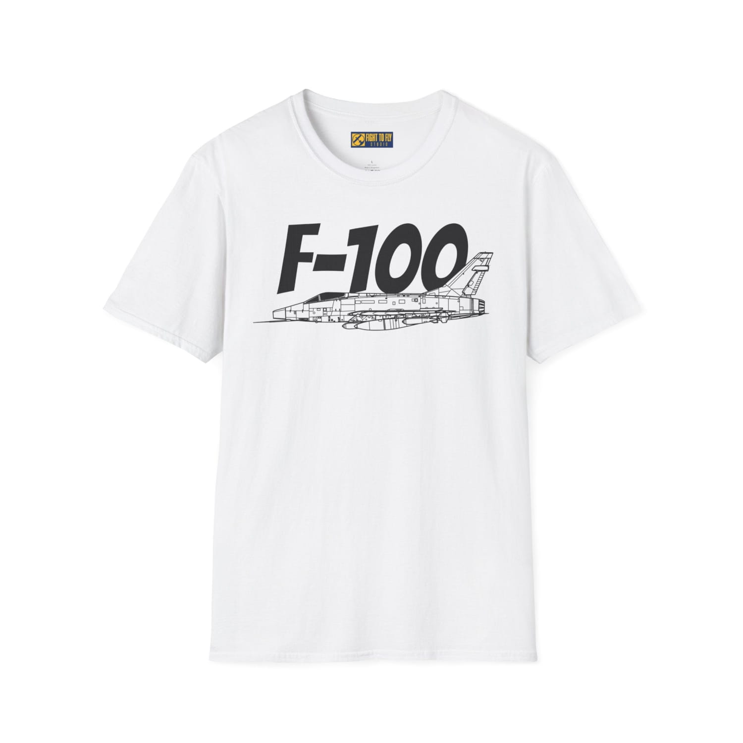 F-100 Side Profile T-Shirt – First Supersonic Fighter Tee