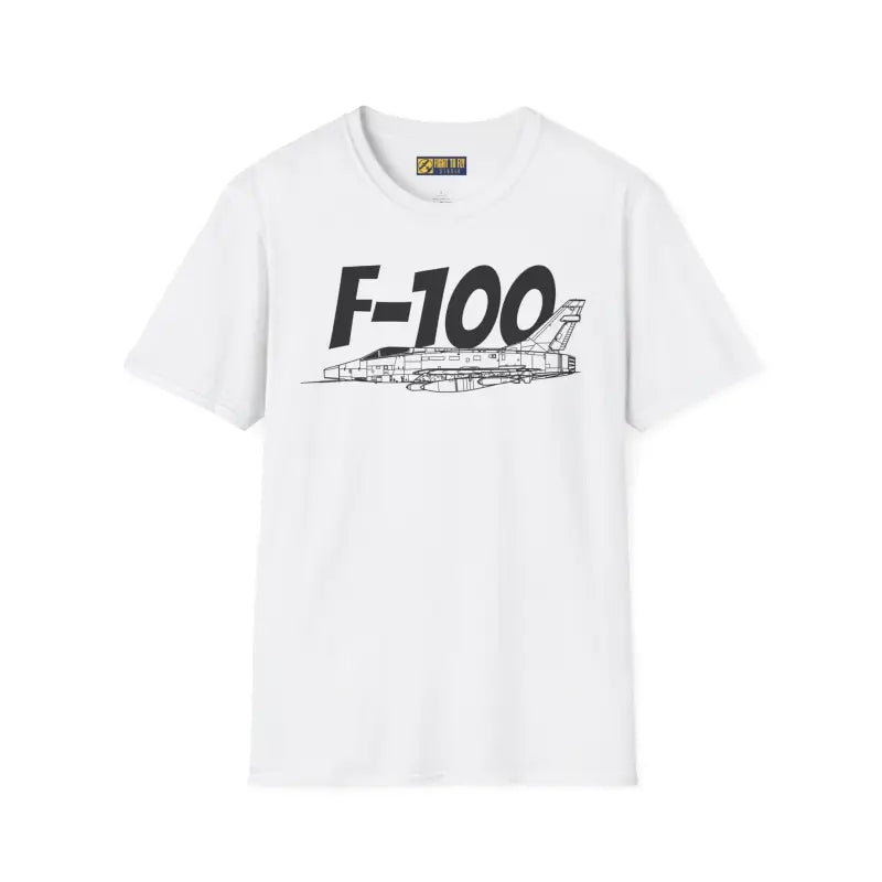 F-100 Side Profile T-Shirt – First Supersonic Fighter Tee - Pilot gifts - WWII warbird t-shirt