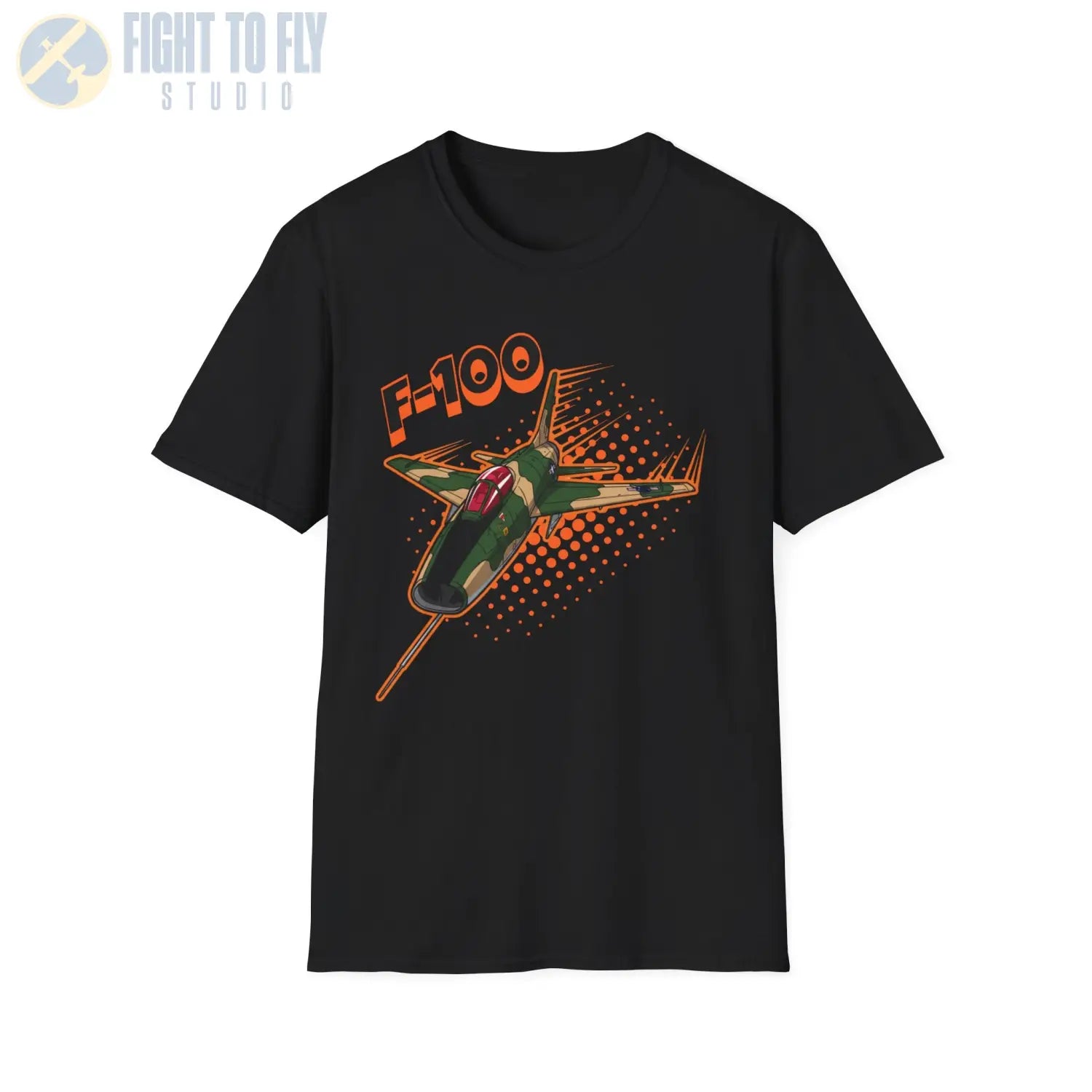 F-100 Super Sabre Comic Style T-Shirt - Pilot gifts - WWII warbird t-shirt