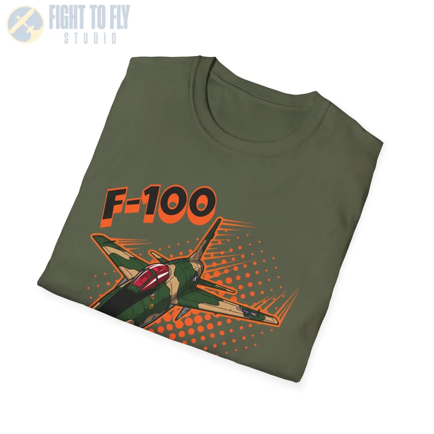 F-100 Super Sabre Comic Style T-Shirt - Pilot gifts - WWII warbird t-shirt