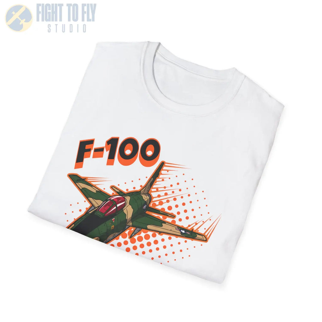 F-100 Super Sabre Comic Style T-Shirt - Pilot gifts - WWII warbird t-shirt