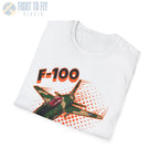 F-100 Super Sabre Comic Style T-Shirt - Pilot gifts - WWII warbird t-shirt