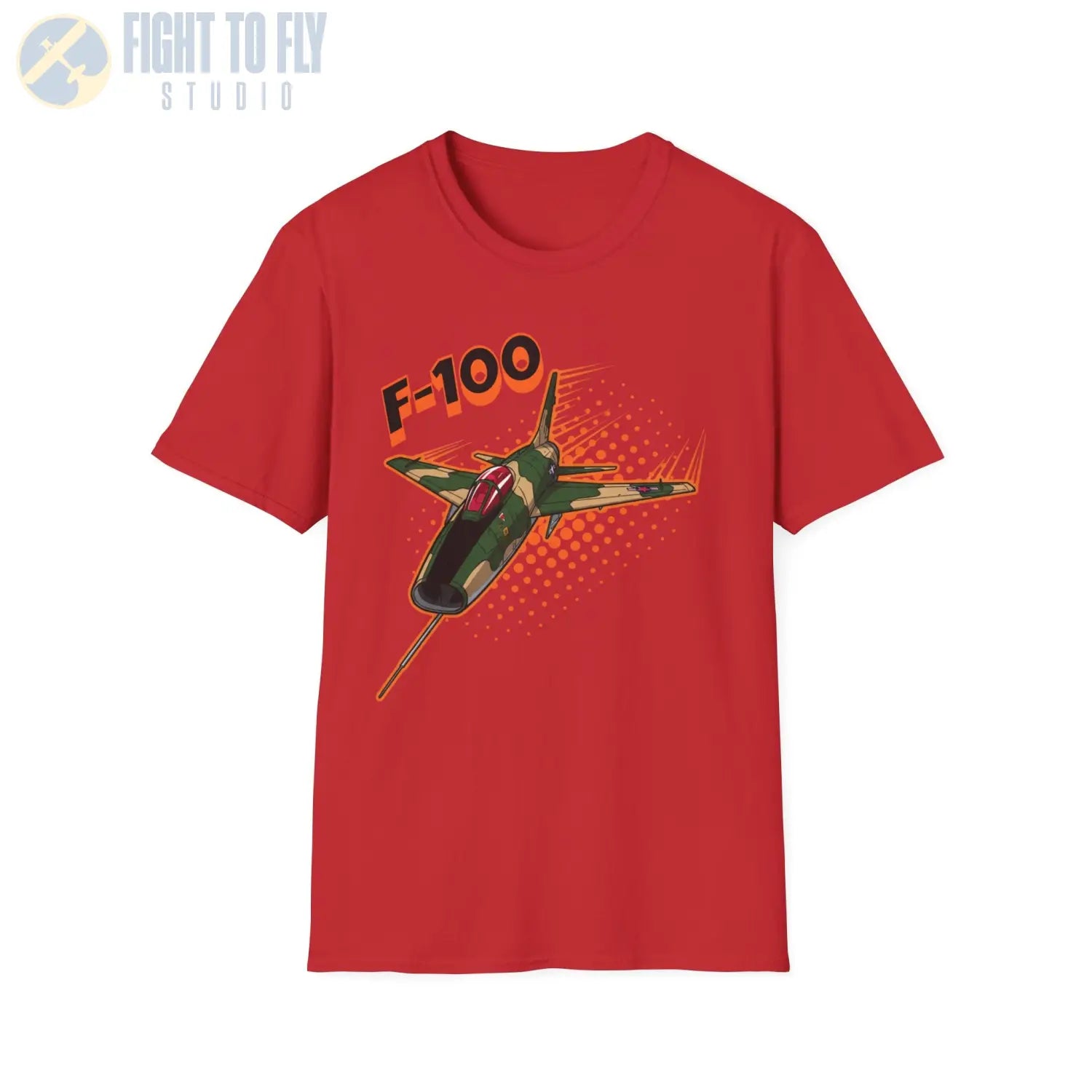 F-100 Super Sabre Comic Style T-Shirt - Pilot gifts - WWII warbird t-shirt