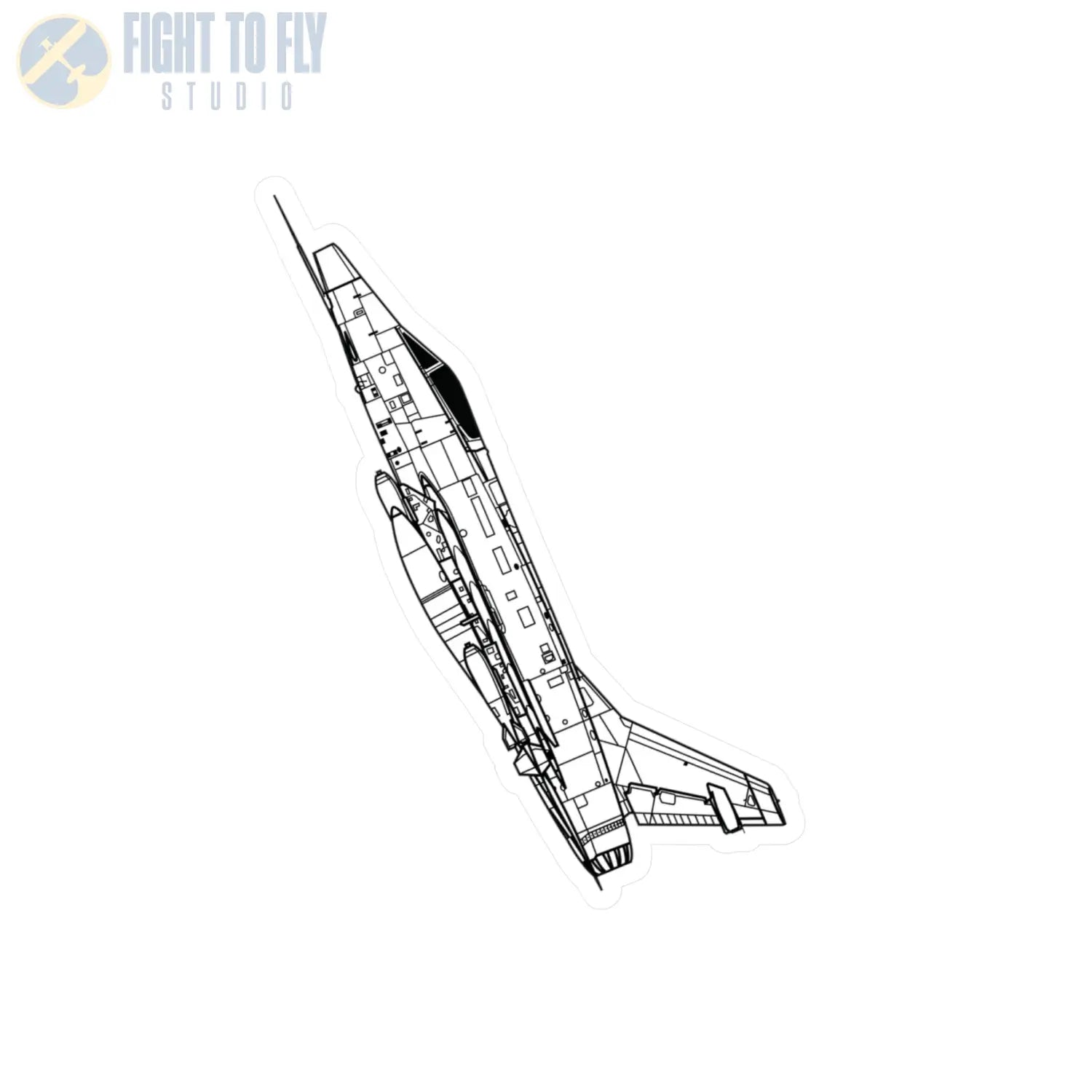 F-100 Super Sabre Kiss-Cut Vinyl Decal - Paper products - Pilot gifts - WWII warbird t-shirt