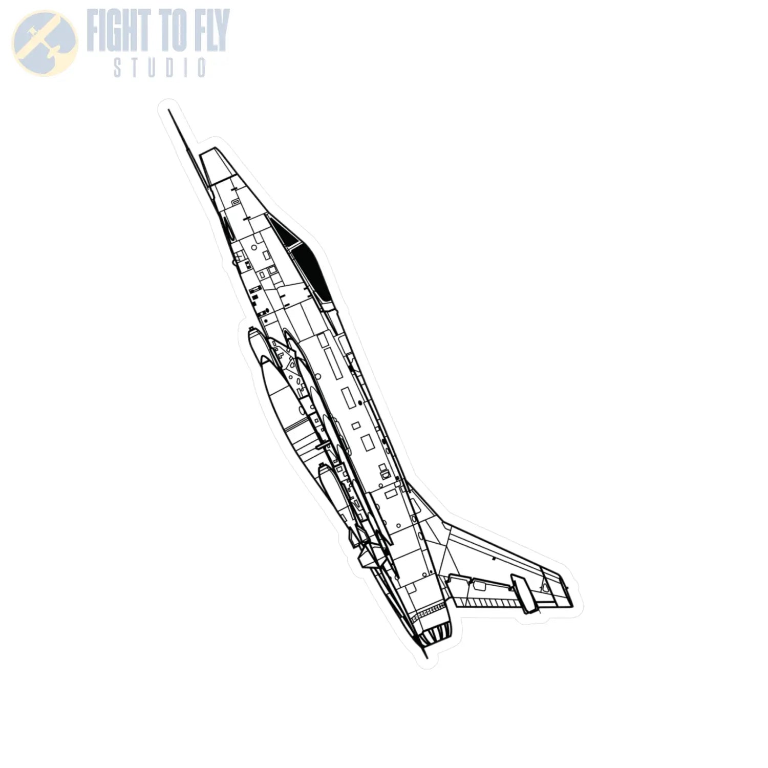 F-100 Super Sabre Kiss-Cut Vinyl Decal - Paper products - Pilot gifts - WWII warbird t-shirt