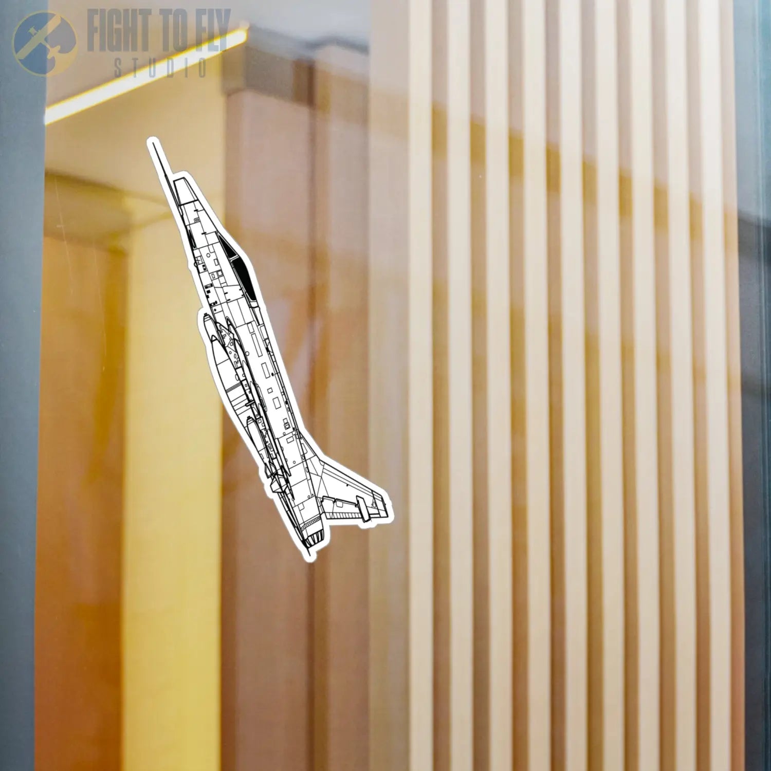 F-100 Super Sabre Kiss-Cut Vinyl Decal - Paper products - Pilot gifts - WWII warbird t-shirt