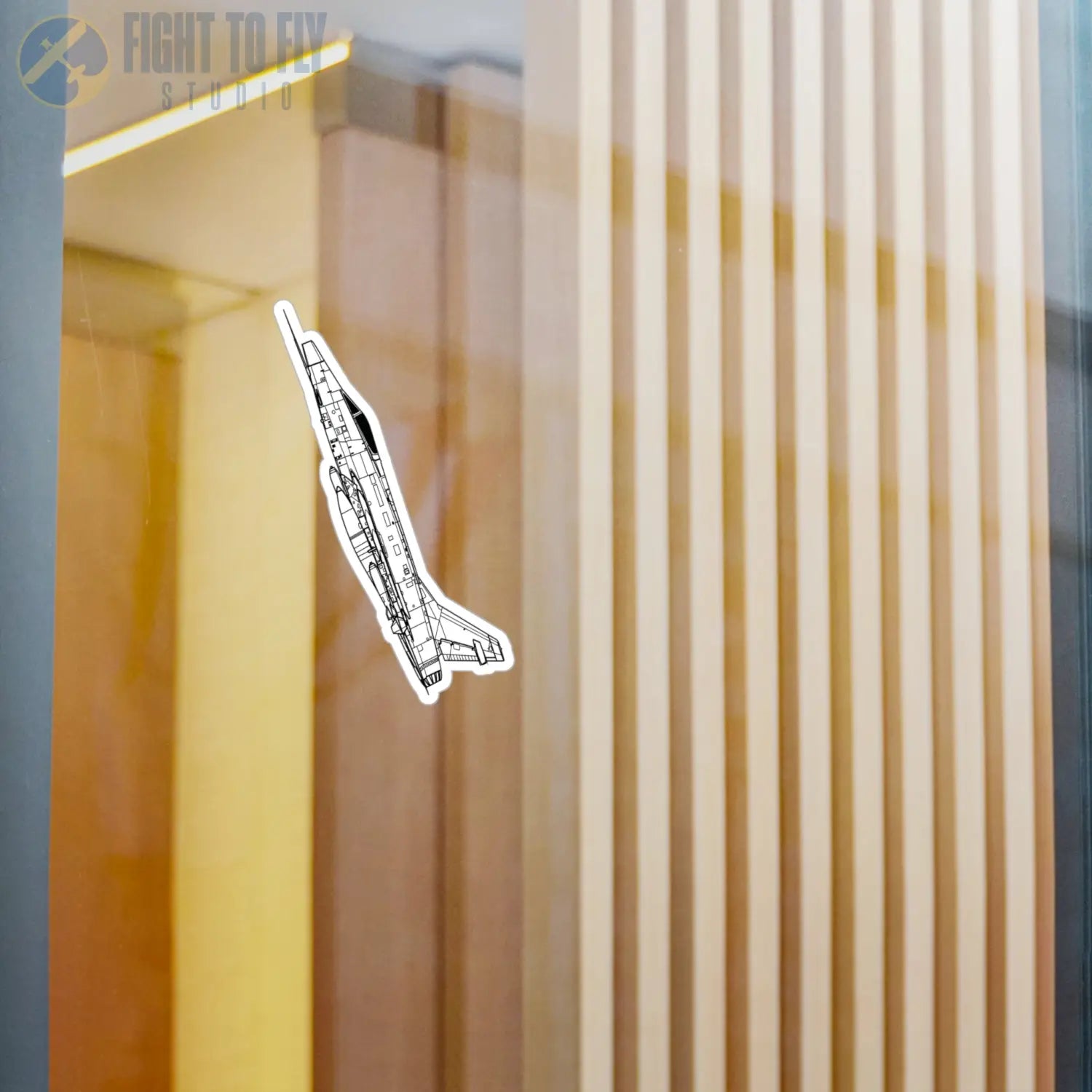 F-100 Super Sabre Kiss-Cut Vinyl Decal - Paper products - Pilot gifts - WWII warbird t-shirt