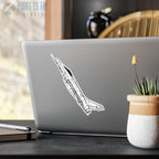 F-100 Super Sabre Kiss-Cut Vinyl Decal - Paper products - Pilot gifts - WWII warbird t-shirt