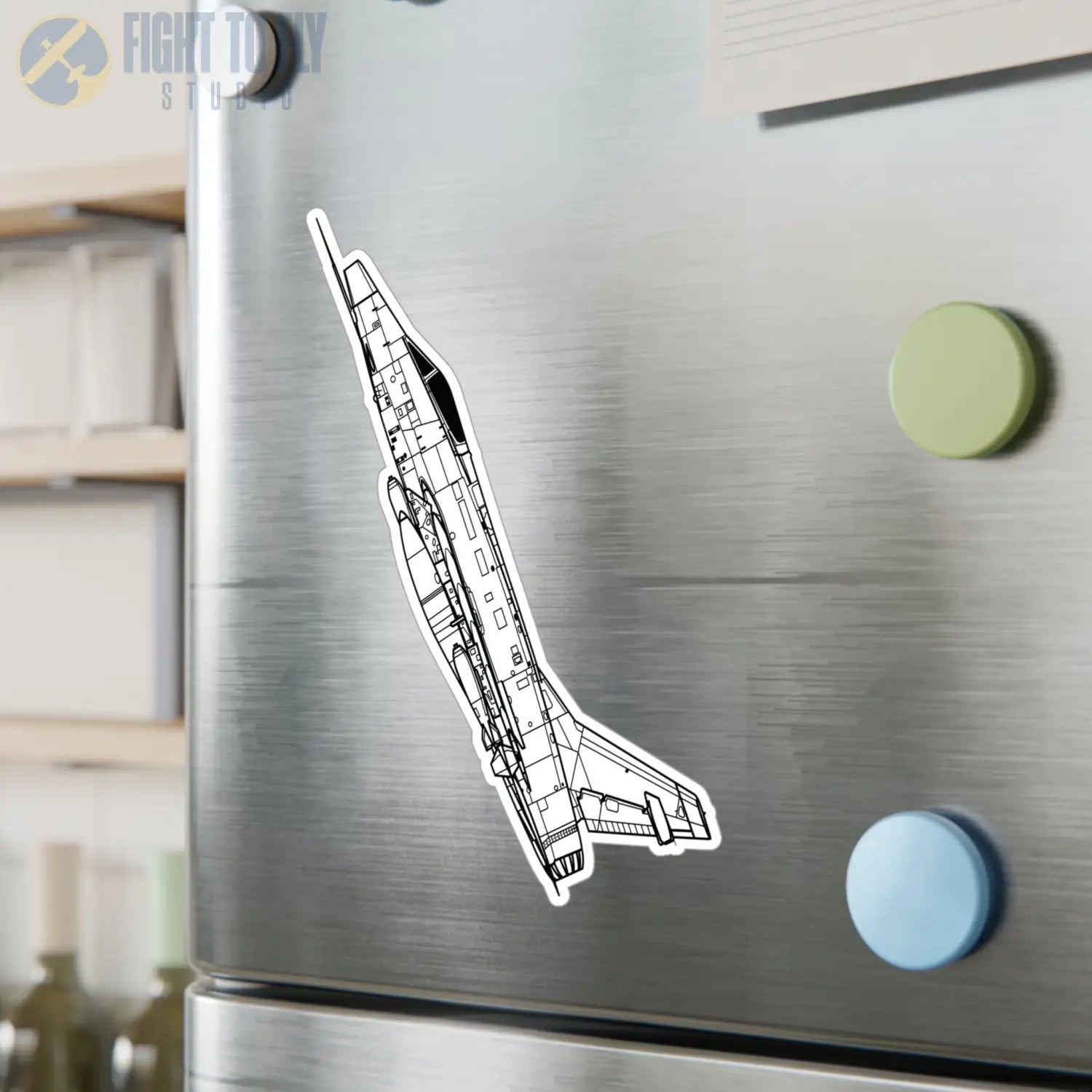 F-100 Super Sabre Kiss-Cut Vinyl Decal - Paper products - Pilot gifts - WWII warbird t-shirt