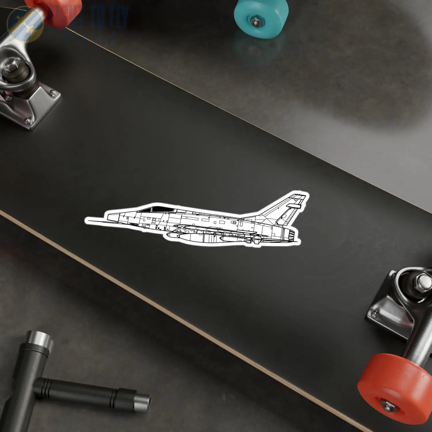 F-100 Super Sabre Kiss-Cut Vinyl Decal - Paper products - Pilot gifts - WWII warbird t-shirt