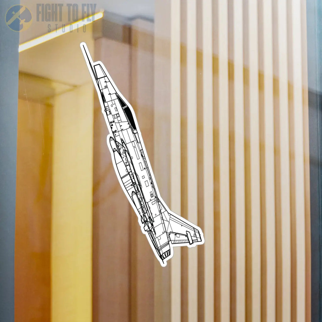 F-100 Super Sabre Kiss-Cut Vinyl Decal - Paper products - Pilot gifts - WWII warbird t-shirt