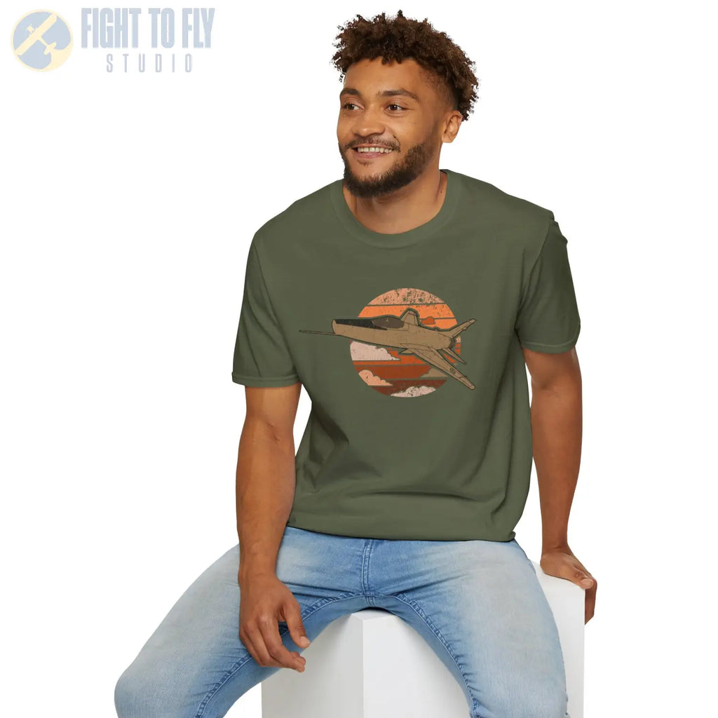 F-100 Super Sabre Retro T-Shirt - Pilot gifts - WWII warbird t-shirt
