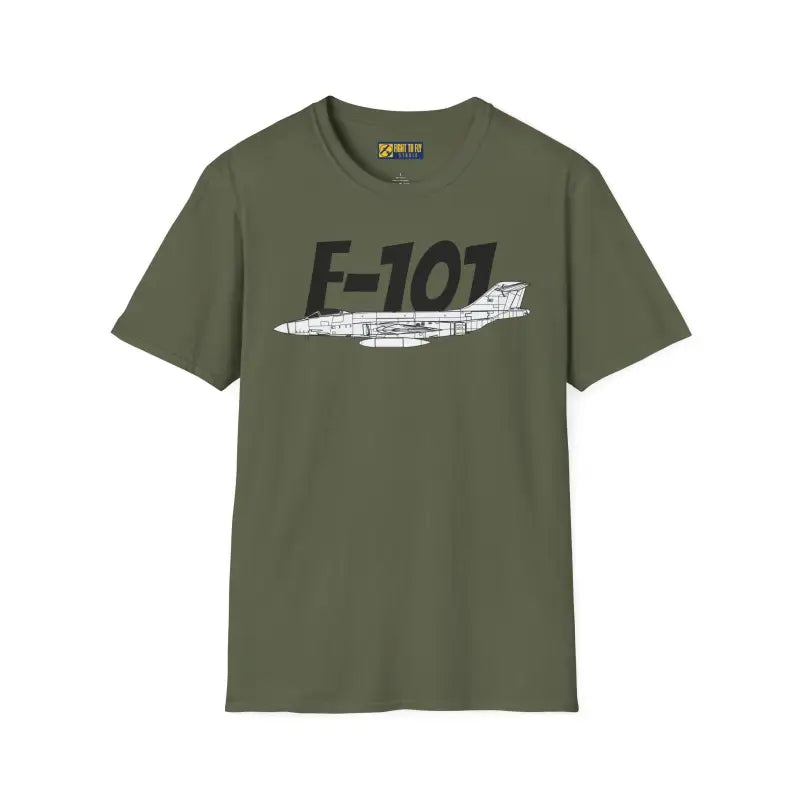 F-101 Side Profile T-Shirt – Cold War Jet Interceptor Tee - Pilot gifts - WWII warbird t-shirt